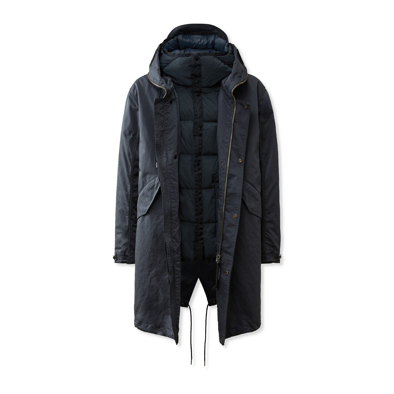 Outerwear Long Jacket In Micro Kei